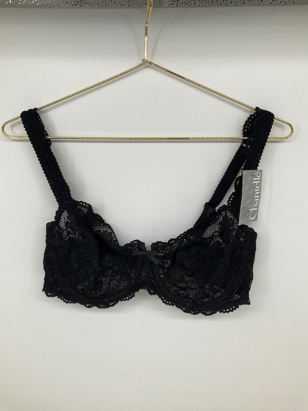 Chantelle size 36D Black Lace Unlined underwire Bra style 1195 NEW - Picture 2 of 8